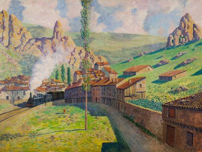 Pancorbo- Passing Train by Darío de Regoyos